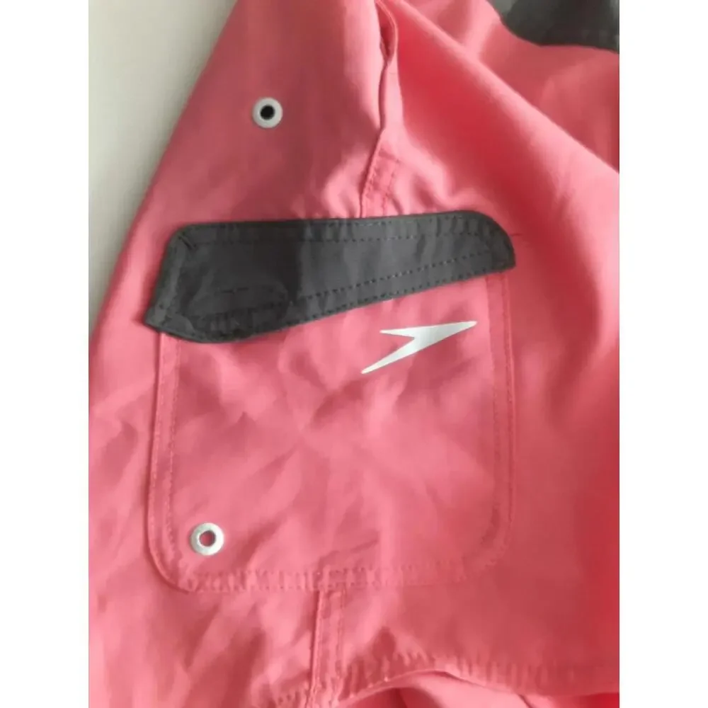 Speedo‎ Swim Trunks Men's Coral Comfort With Pocket Logo Size XL